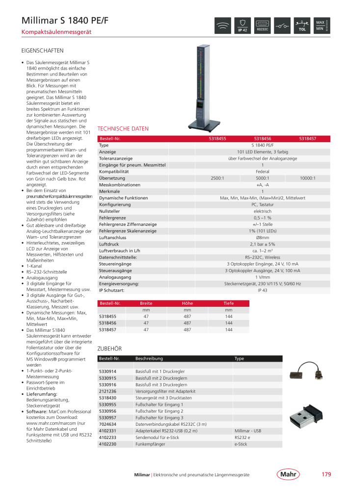 Mahr - Hauptkatalog NR.: 20198 - Seite 183