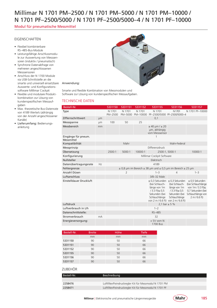 Mahr - Hauptkatalog Nb. : 20198 - Page 189