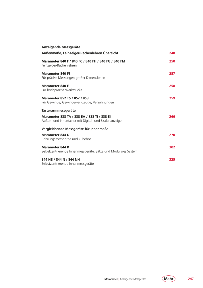 Mahr - Hauptkatalog NO.: 20198 - Page 251