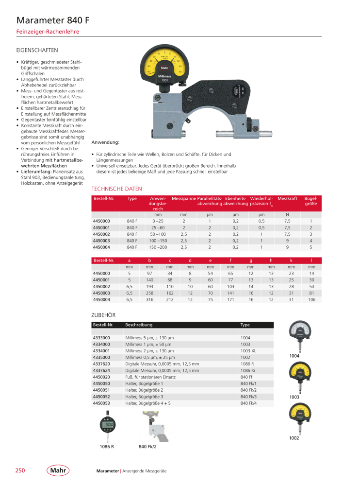 Mahr - Hauptkatalog Nb. : 20198 - Page 254