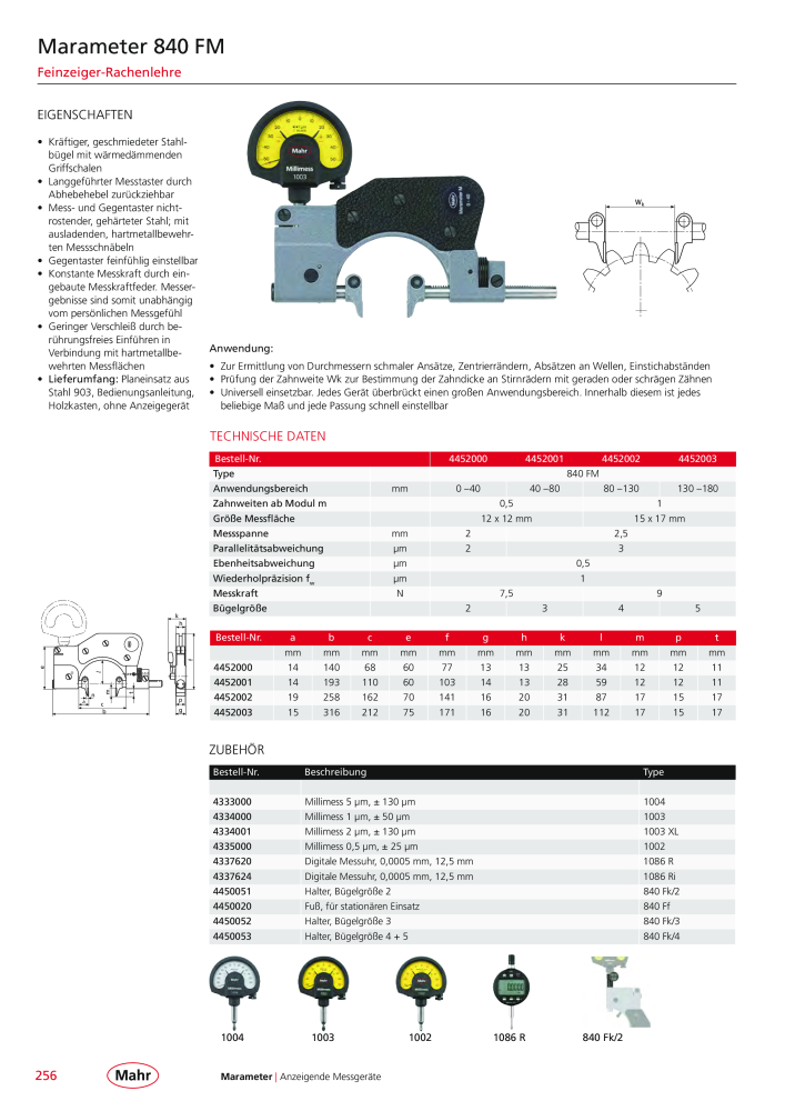 Mahr - Hauptkatalog NR.: 20198 - Seite 260