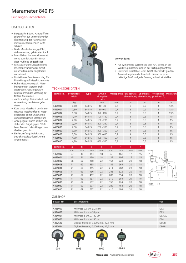 Mahr - Hauptkatalog NO.: 20198 - Page 261