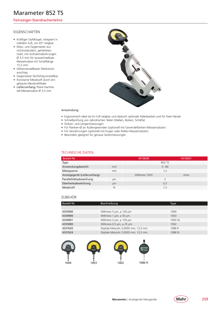 Mahr - Hauptkatalog Nb. : 20198 - Page 263