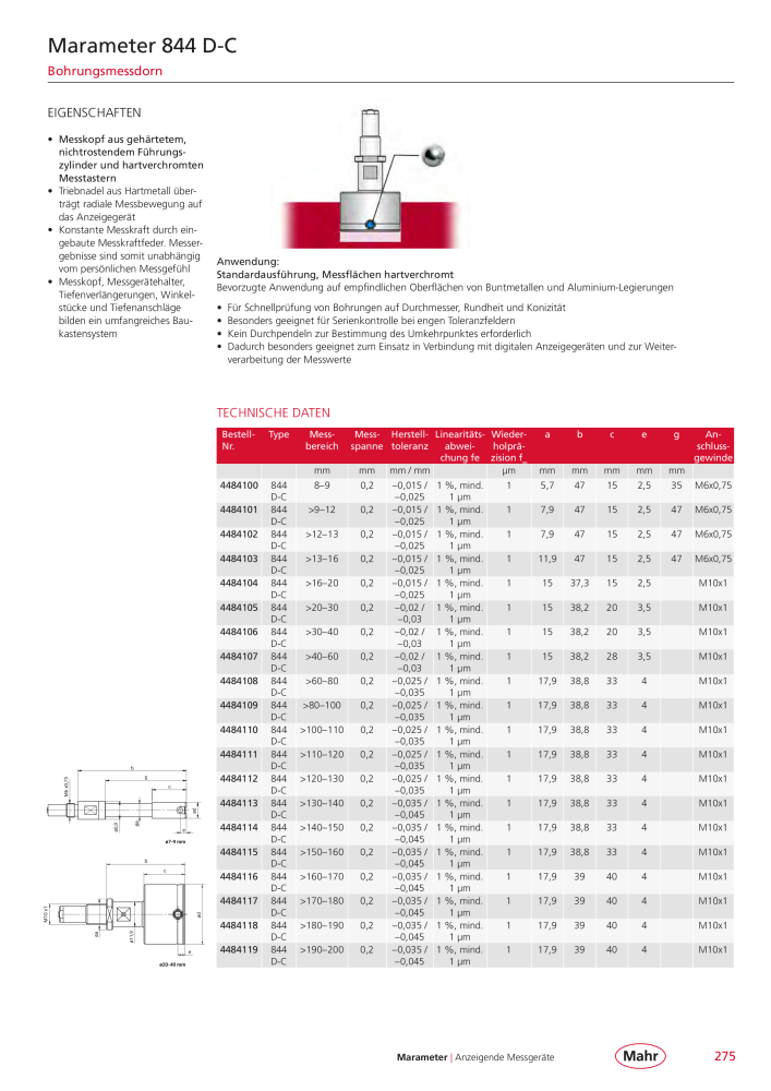 Mahr - Hauptkatalog NR.: 20198 - Seite 279