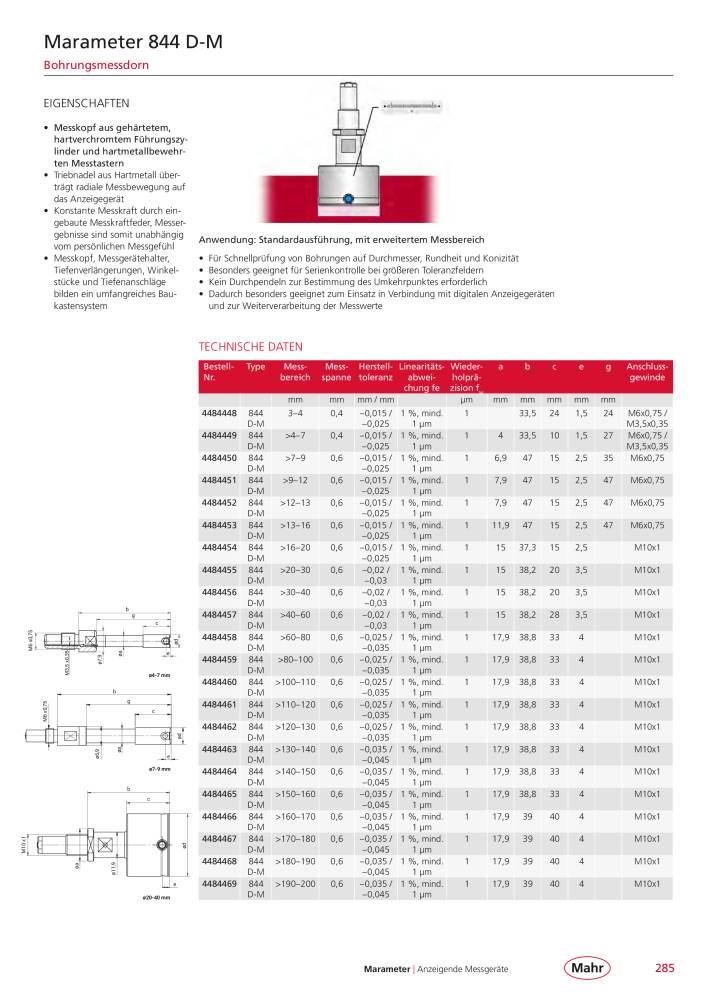 Mahr - Hauptkatalog NR.: 20198 - Seite 289