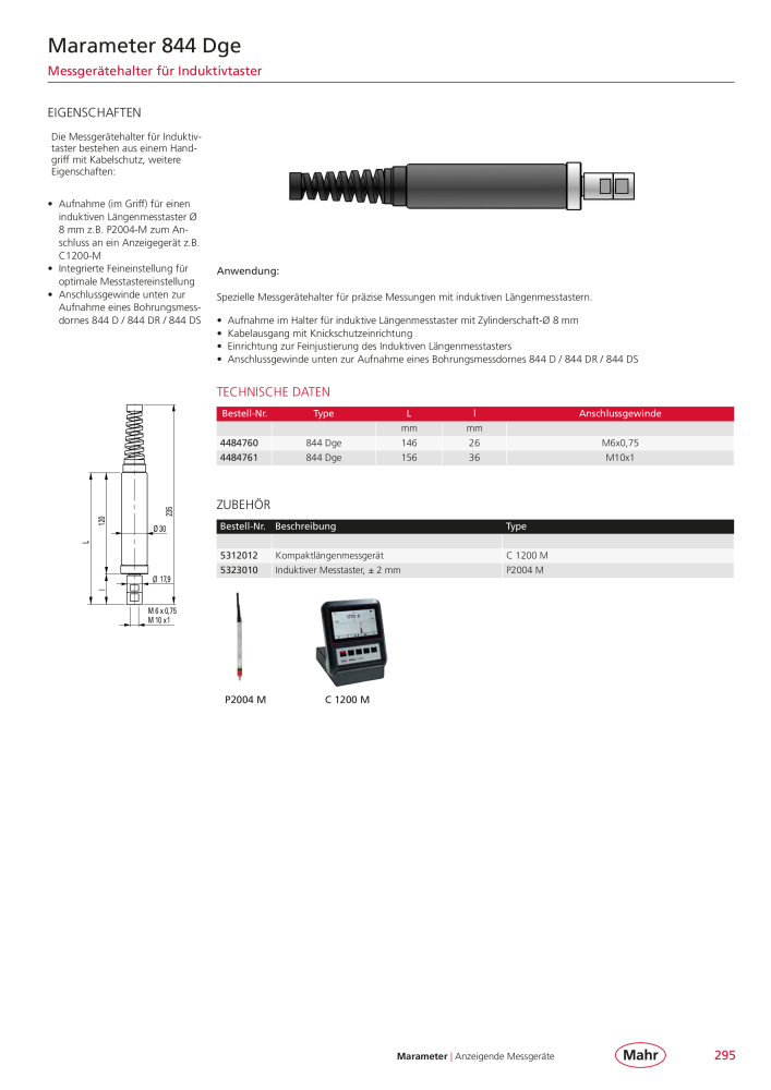 Mahr - Hauptkatalog NR.: 20198 - Strona 299