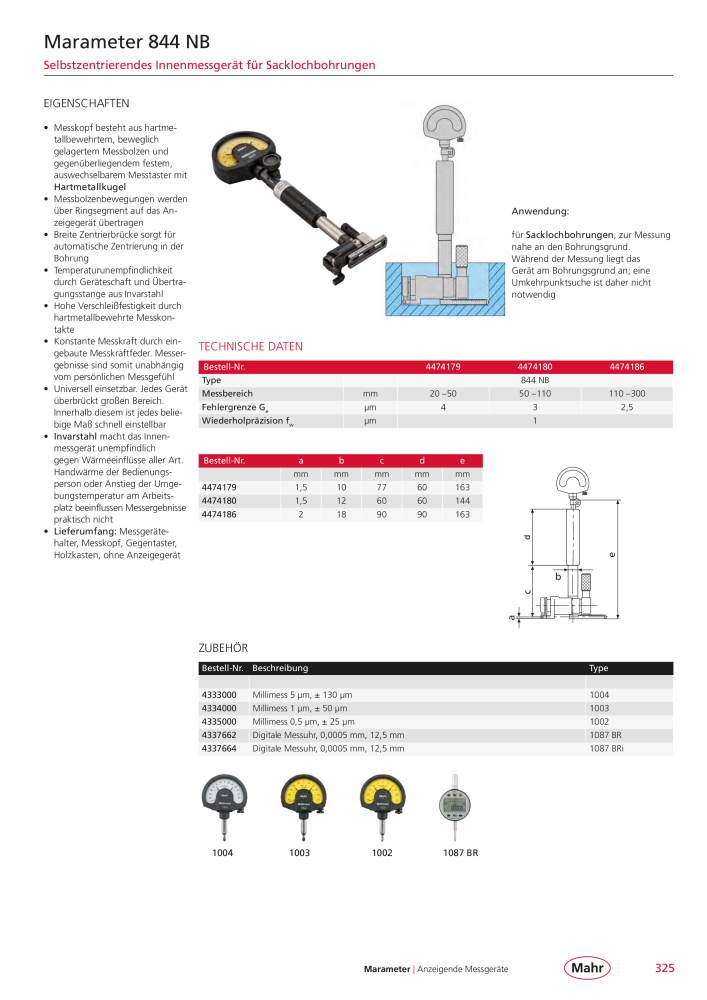 Mahr - Hauptkatalog NR.: 20198 - Seite 329