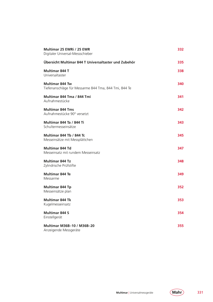 Mahr - Hauptkatalog Nb. : 20198 - Page 335