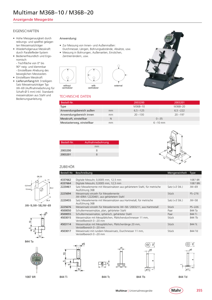 Mahr - Hauptkatalog n.: 20198 - Pagina 359