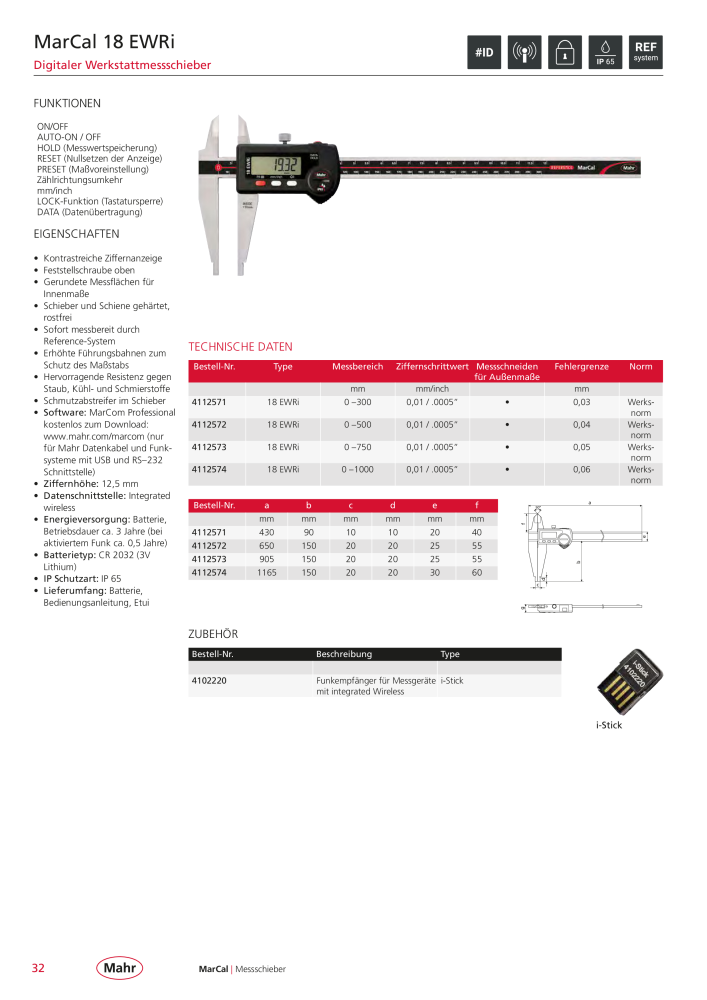 Mahr - Hauptkatalog NR.: 20198 - Seite 36