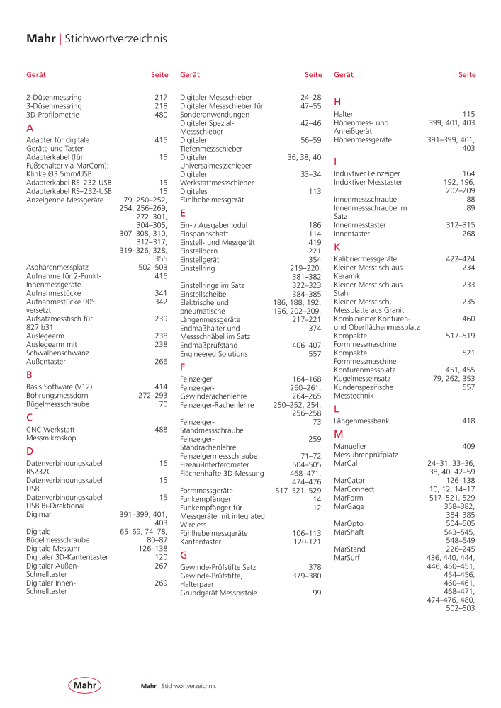 Mahr - Hauptkatalog Nb. : 20198 - Page 575