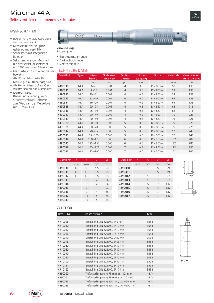 Mahr - Hauptkatalog NR.: 20198 - Seite 94