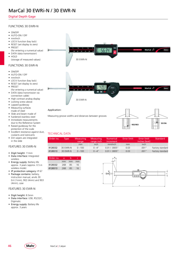 Mahr 16 EWd Cabo de conexão de dados Digimatic 4102915