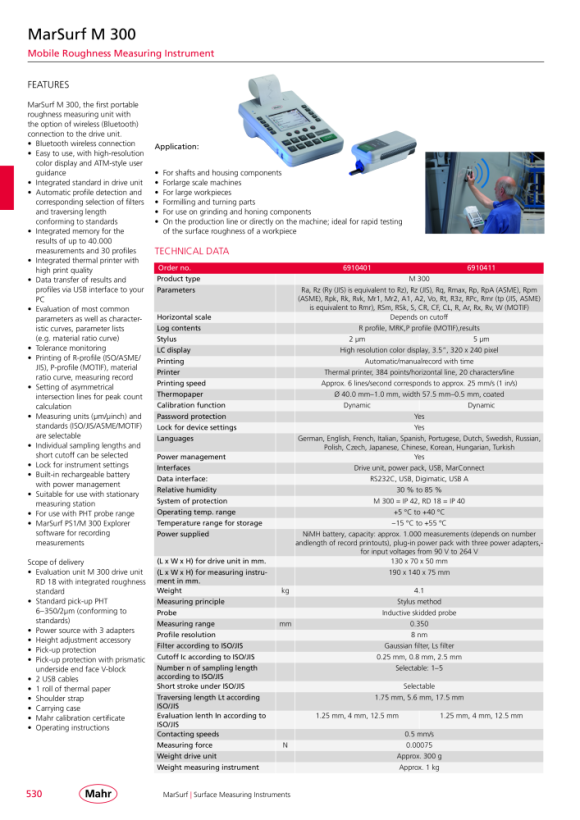 Mahr PHT 6-350/ 2 µm, botão 6111520