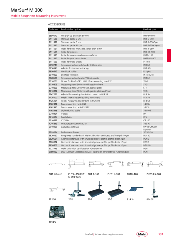 Mahr PHT 6-350/ 2 µm, botão 6111520