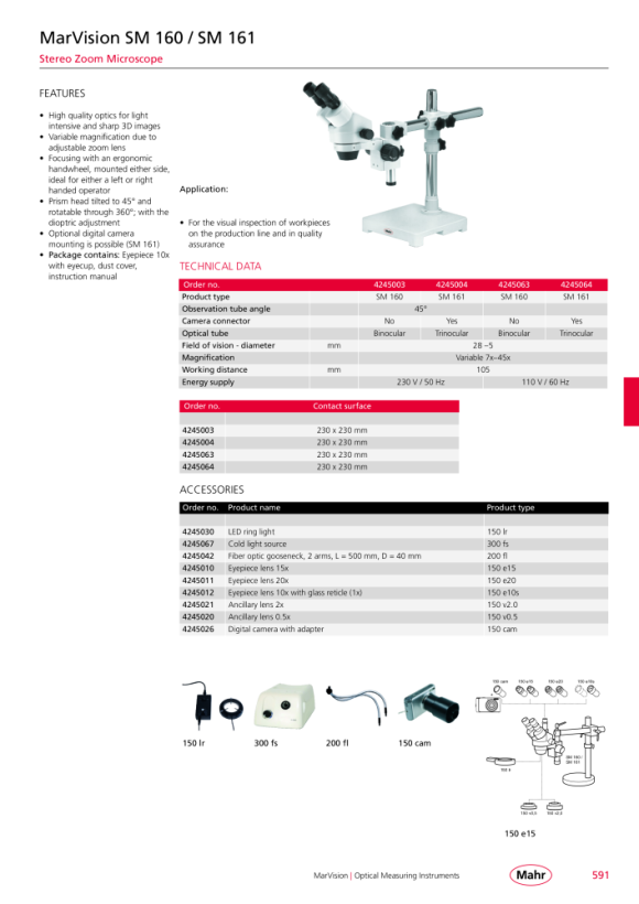 Mahr 150 lentille de conversion v2.0 2.0x, 0 4245021