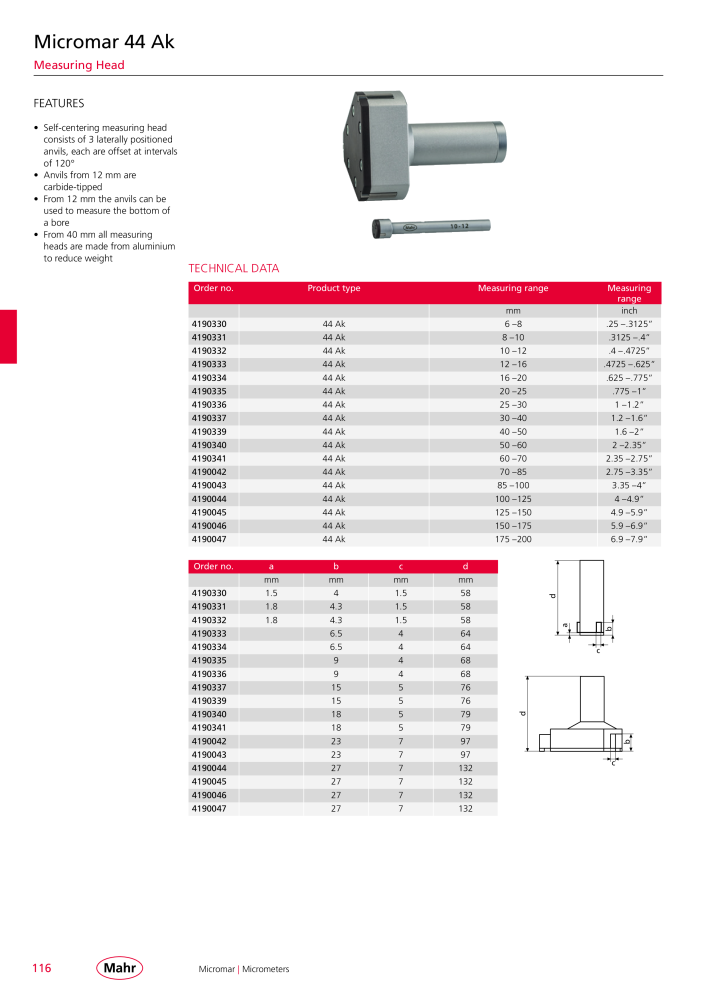 Mahr - Product Catalog NO.: 20199 - Page 120