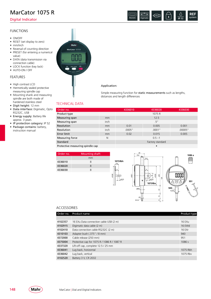 Mahr - Product Catalog NO.: 20199 - Page 152