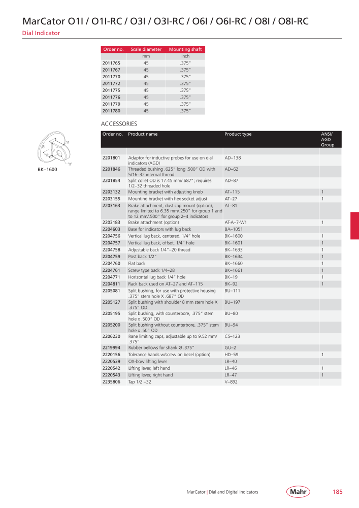Mahr - Product Catalog NO.: 20199 - Page 189