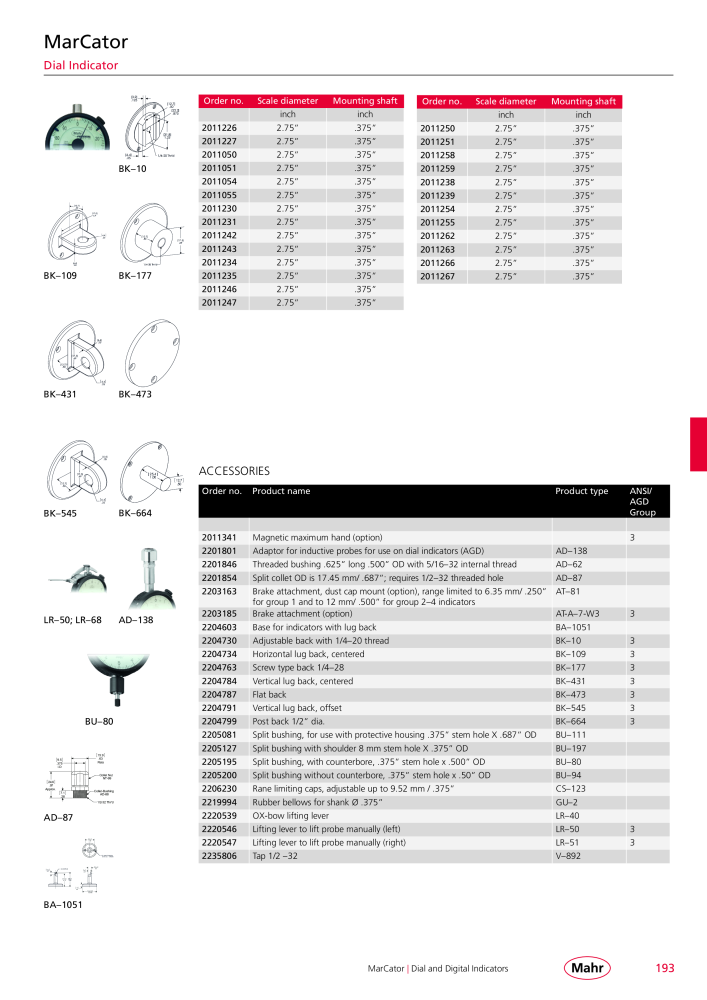 Mahr - Product Catalog NO.: 20199 - Page 197