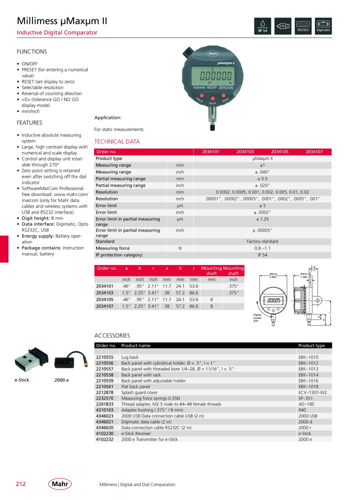 Mahr - Product Catalog Č. 20199 - Strana 216