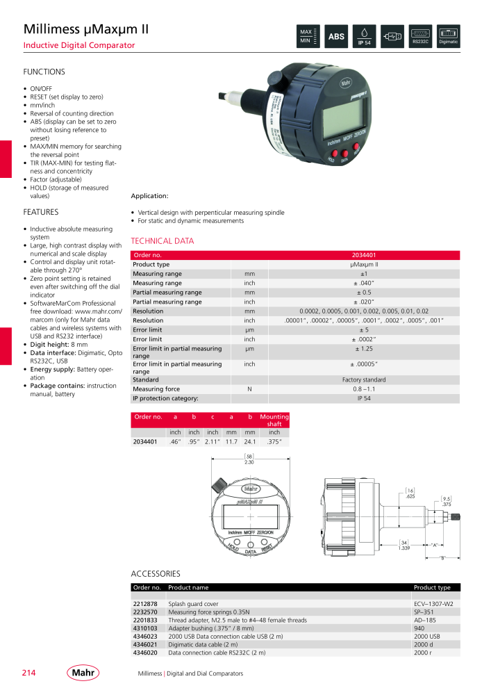 Mahr - Product Catalog Č. 20199 - Strana 218