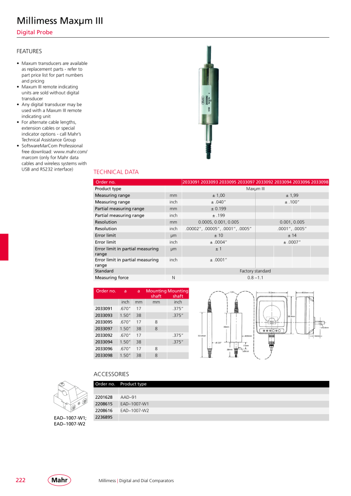 Mahr - Product Catalog NR.: 20199 - Seite 226