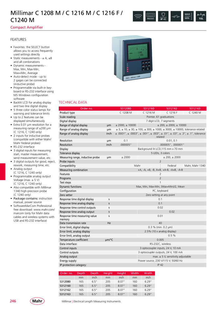 Mahr - Product Catalog NO.: 20199 - Page 250