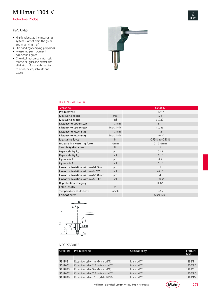 Mahr - Product Catalog NO.: 20199 - Page 277