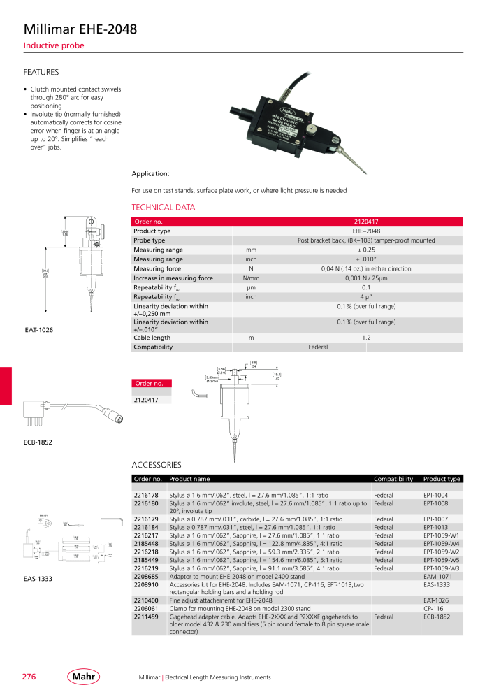 Mahr - Product Catalog NO.: 20199 - Page 280