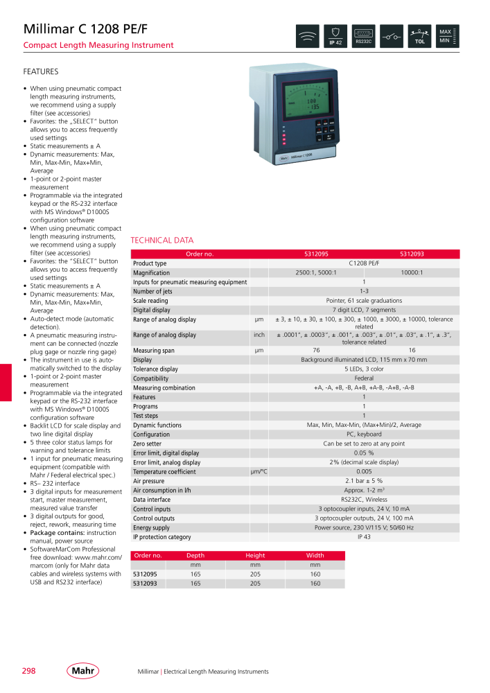 Mahr - Product Catalog NO.: 20199 - Page 302