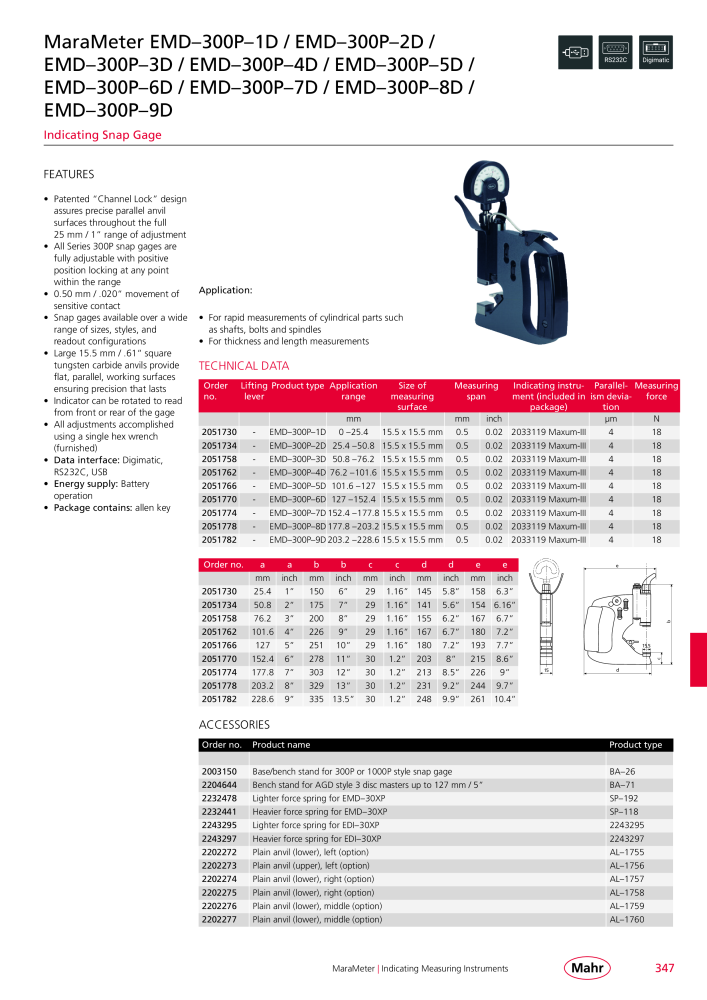 Mahr - Product Catalog NO.: 20199 - Page 351