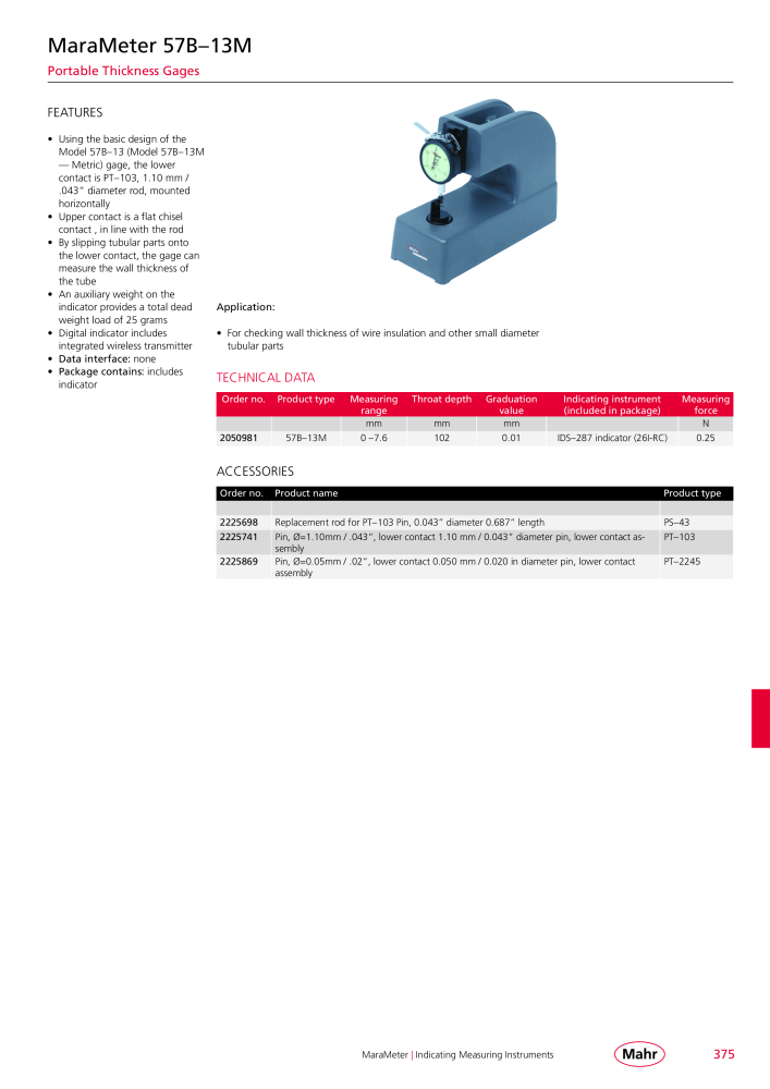 Mahr - Product Catalog NO.: 20199 - Page 379