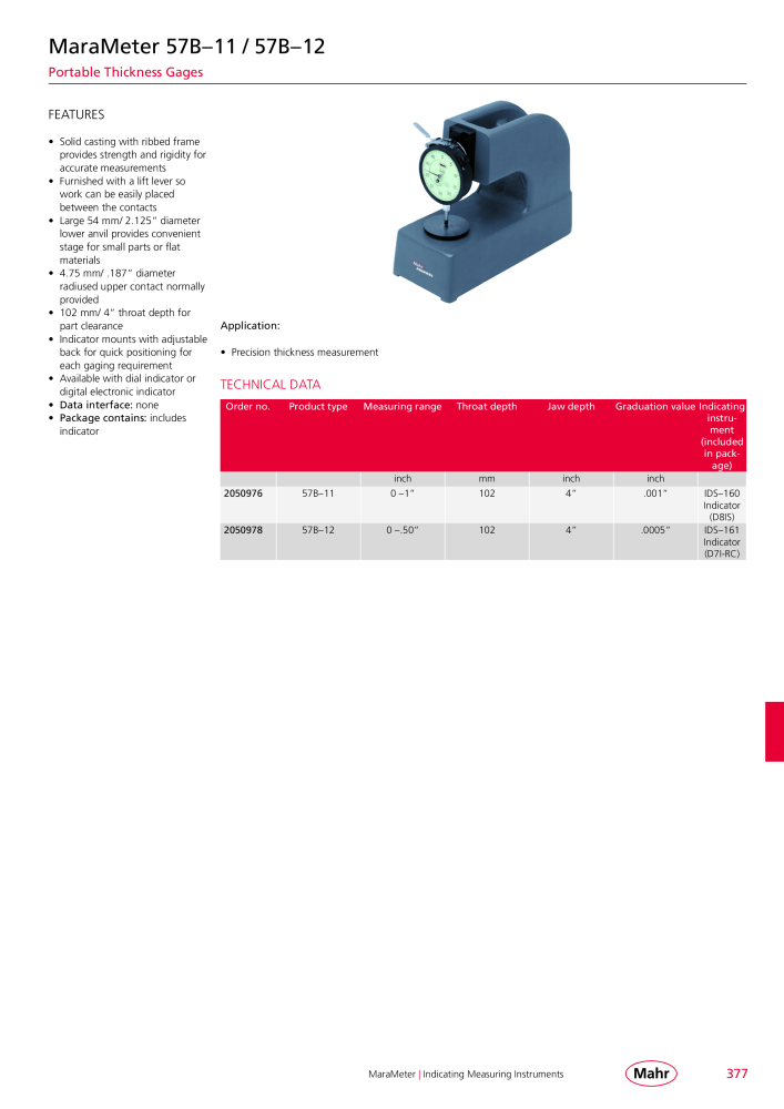 Mahr - Product Catalog NO.: 20199 - Page 381