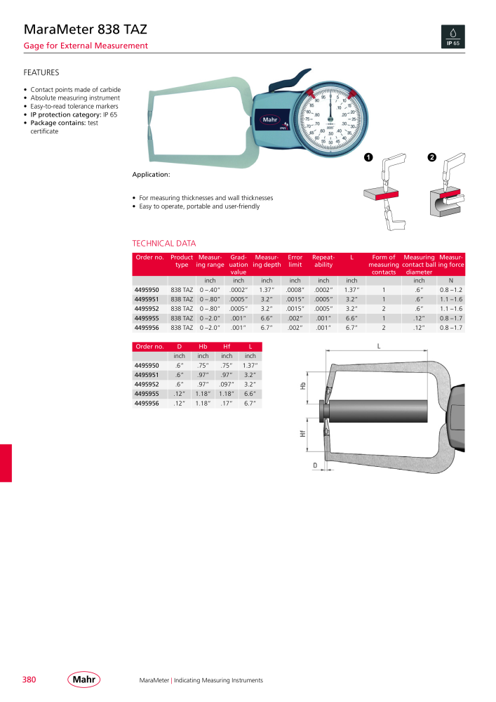 Mahr - Product Catalog NO.: 20199 - Page 384