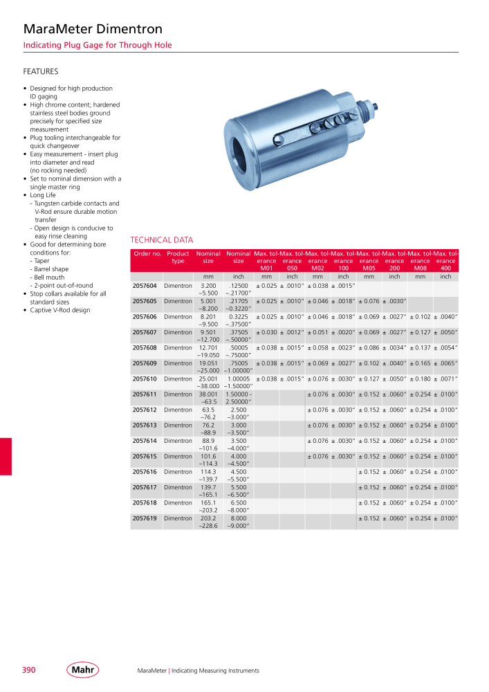 Mahr - Product Catalog NO.: 20199 - Page 394