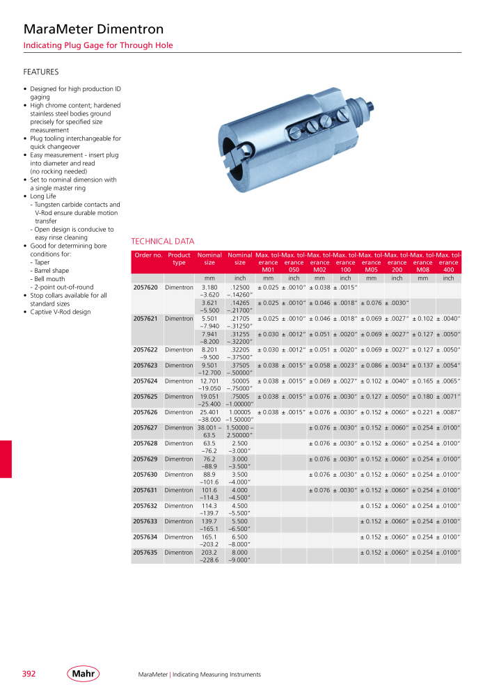 Mahr - Product Catalog NO.: 20199 - Page 396