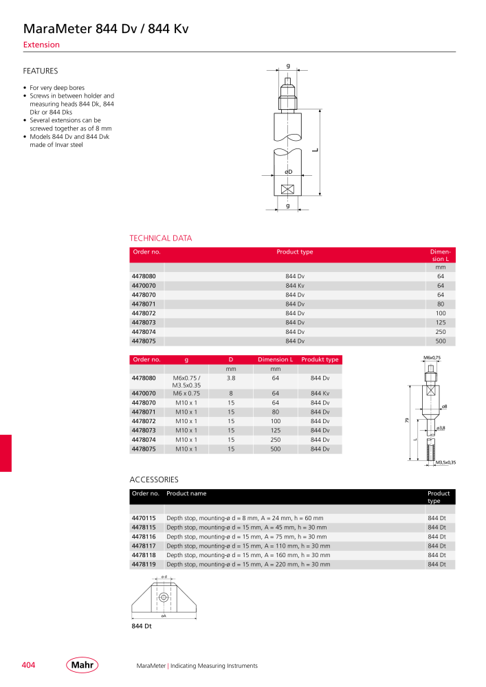 Mahr - Product Catalog Nº: 20199 - Página 408