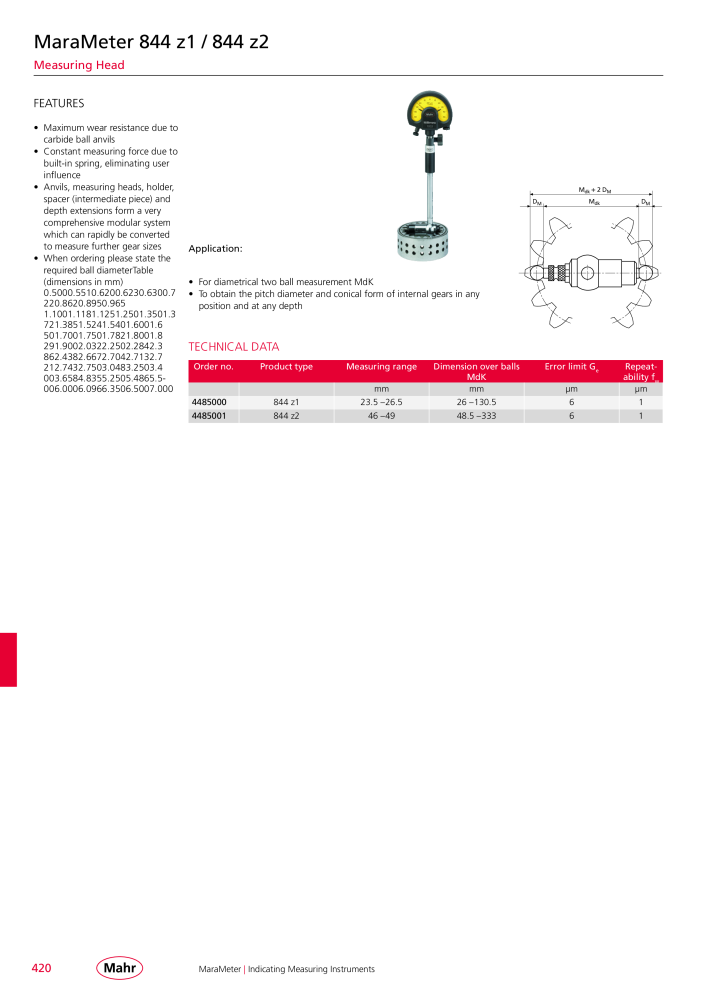 Mahr - Product Catalog NO.: 20199 - Page 424