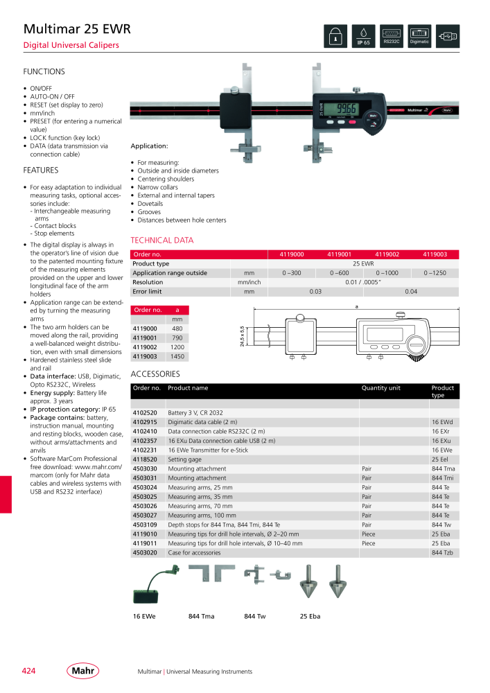 Mahr - Product Catalog NO.: 20199 - Page 428