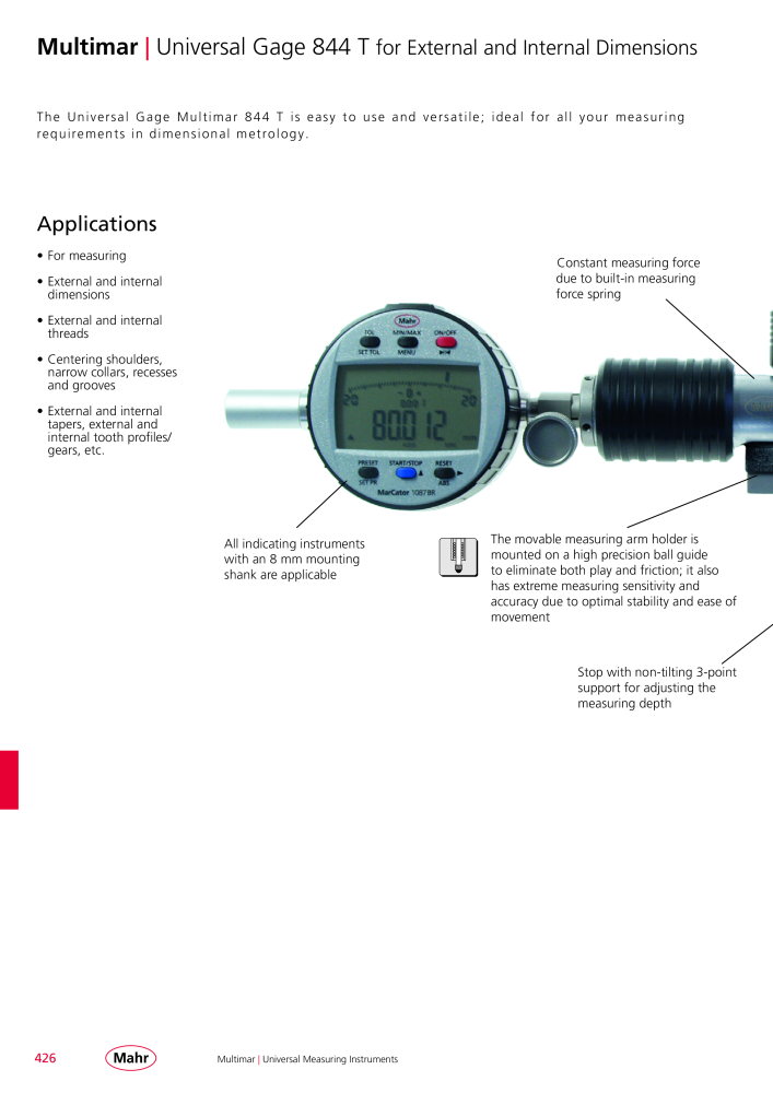 Mahr - Product Catalog NO.: 20199 - Page 430