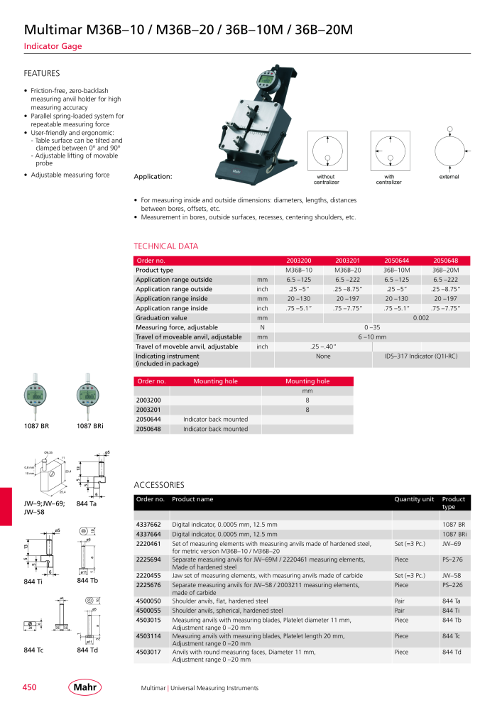 Mahr - Product Catalog NO.: 20199 - Page 454