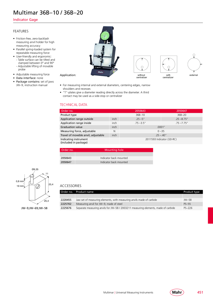 Mahr - Product Catalog NO.: 20199 - Page 455