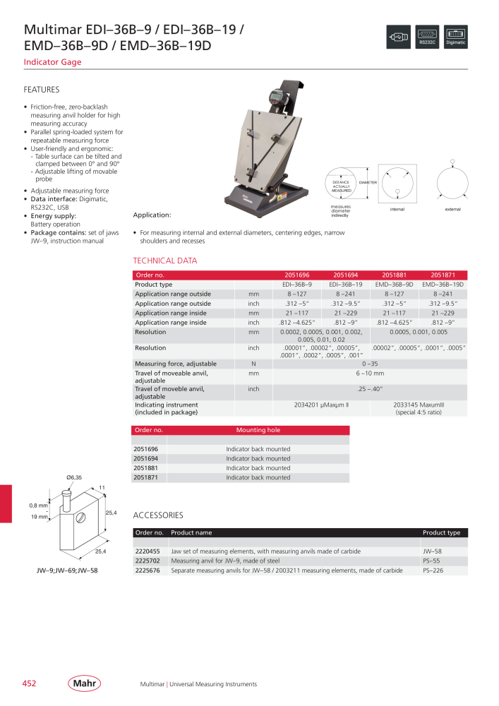 Mahr - Product Catalog NO.: 20199 - Page 456