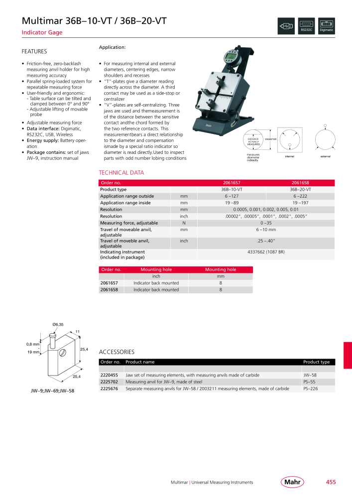 Mahr - Product Catalog NO.: 20199 - Page 459