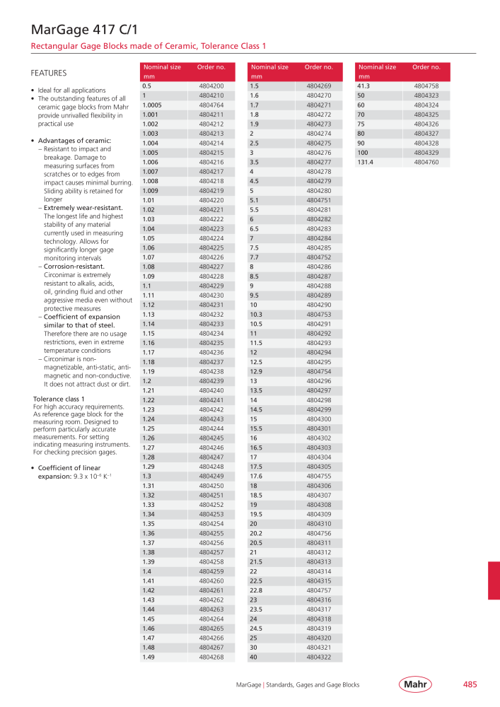 Mahr - Product Catalog Č. 20199 - Strana 489