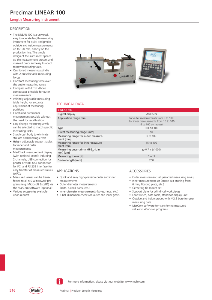 Mahr - Product Catalog NO.: 20199 - Page 520