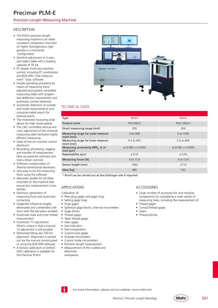 Mahr - Product Catalog NO.: 20199 - Page 525