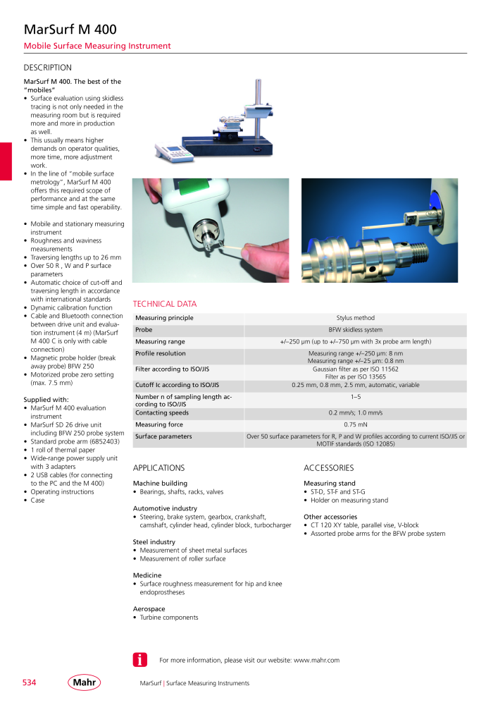 Mahr - Product Catalog NO.: 20199 - Page 538