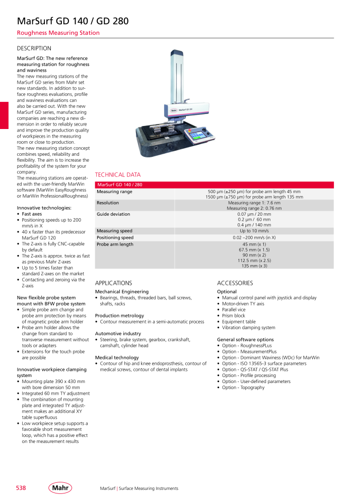 Mahr - Product Catalog NO.: 20199 - Page 542